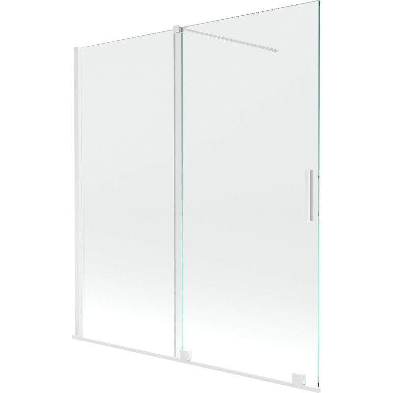 Mexen Velar paravan de baie cu 2 aripi glisant 150 x 150 cm, transparent, alb - 896-150-000-01-20