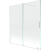 Mexen Velar 2-szárnyú eltolható kádparaván 150 x 150 cm, átlátszó, fehér - 896-150-000-01-20