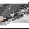 Mexen Velar paravan cadă 2-aripi culisant 150 x 150 cm, transparent, Albă - 896-150-000-01-20
