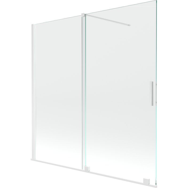 Paravan cadă duș Mexen Velar cu 2 uși glisante 160 x 150 cm, transparent, alb - 896-160-000-01-20