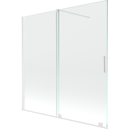 Paravan cadă duș Mexen Velar cu 2 uși glisante 160 x 150 cm, transparent, alb - 896-160-000-01-20