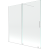Paravan cadă duș Mexen Velar cu 2 uși glisante 160 x 150 cm, transparent, alb - 896-160-000-01-20