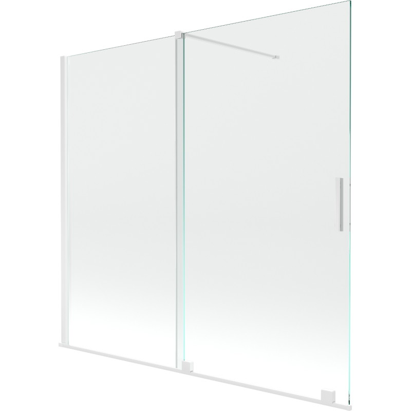 Mexen Velar paravan de baie cu 2 aripi glisante 170 x 150 cm, transparent, alb - 896-170-000-01-20