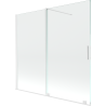 Mexen Velar paravan cadă 2-aripi culisant 170 x 150 cm, transparent, Albă - 896-170-000-01-20
