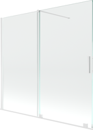 Mexen Velar paravan cadă 2-aripi culisant 170 x 150 cm, transparent, Albă - 896-170-000-01-20