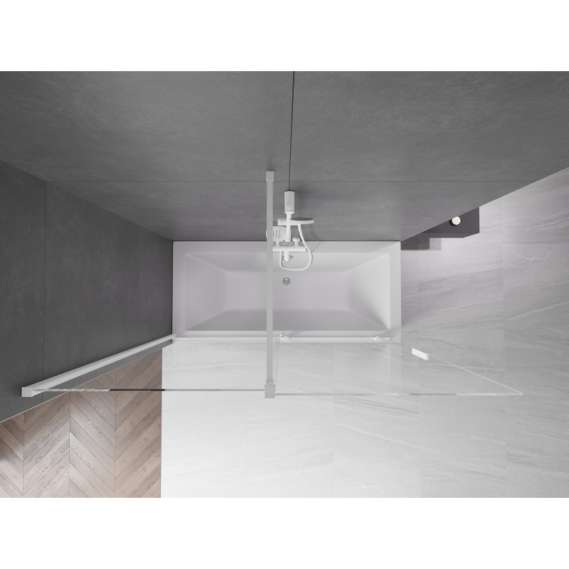 Mexen Velar paravan de baie cu 2 aripi glisante 170 x 150 cm, transparent, alb - 896-170-000-01-20