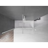 Mexen Velar 2 szárnyú toló kádparaván, 170 x 150 cm, áttetsző, fehér - 896-170-000-01-20