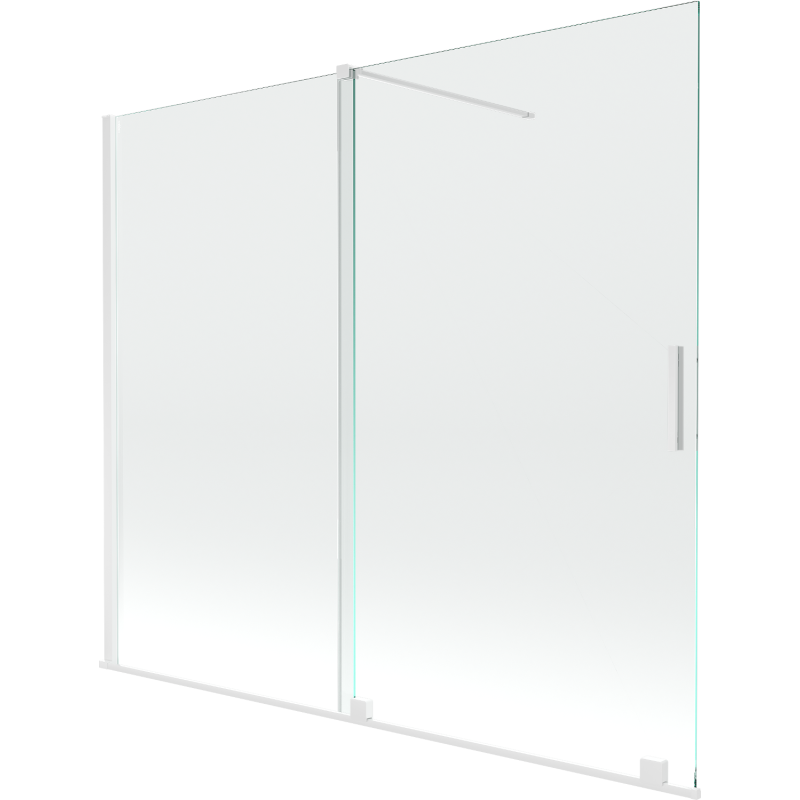 Mexen Velar 2-szárnyú, toló zuhanyparaván 180 x 150 cm, áttetsző, fehér - 896-180-000-01-20