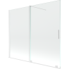 Mexen Velar paravan de cadă cu 2 panouri culisante 180 x 150 cm, transparent, alb - 896-180-000-01-20