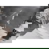 Mexen Velar paravan cadă 2-aripi culisant 180 x 150 cm, transparent, Albă - 896-180-000-01-20