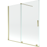 Mexen Velar paravan cadă, 2 uși glisante, 160 x 150 cm, transparent, auriu - 896-160-000-01-50