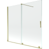 Mexen Velar paravan cadă 2-aripi culisant 170 x 150 cm, transparent, Auriu - 896-170-000-01-50