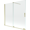 Mexen Velar paravan de cadă cu 2 panouri glisante 170 x 150 cm, transparent, auriu - 896-170-000-01-50