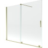 Mexen Velar paravan cadă 2-aripi culisant 180 x 150 cm, transparent, Auriu - 896-180-000-01-50