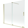 Mexen Velar paravan de cadă cu 2 aripi culisante 180 x 150 cm, transparent, auriu - 896-180-000-01-50