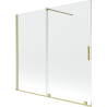 Mexen Velar paravan cadă de baie cu 2 uși glisante 160 x 150 cm, transparent, auriu periat - 896-160-000-01-55