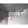 Mexen Velar paravan de baie cu 2 uși glisante 150 x 150 cm, transparent, aur roz - 896-150-000-01-60