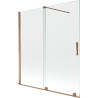 Mexen Velar paravan cadă 2-aripi culisant 150 x 150 cm, transparent, Roz-auriu - 896-150-000-01-60