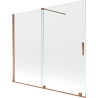 Mexen Velar paravan cadă 2-aripi culisant 180 x 150 cm, transparent, Roz-auriu - 896-180-000-01-60