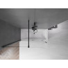 Mexen Velar paravan de cadă cu 2 aripi culisante 150 x 150 cm, transparent, negru - 896-150-000-01-70