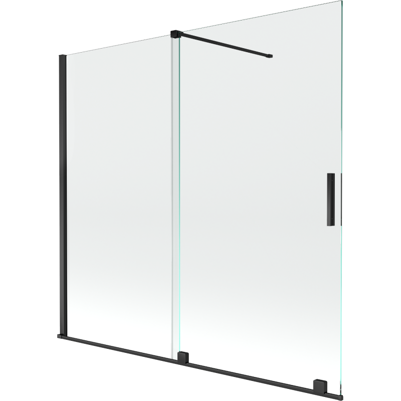 Mexen Velar paravan de duș cu 2 canaturi glisante 170 x 150 cm, transparent, negru - 896-170-000-01-70