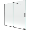 Mexen Velar kétszárnyú toló zuhanyfal 170 x 150 cm, átlátszó, fekete - 896-170-000-01-70