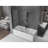 Mexen Velar paravan cadă cu 2 canaturi glisante 180 x 150 cm, transparent, negru - 896-180-000-01-70