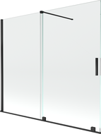 Mexen Velar paravan pentru cadă cu 2 aripi culisante 180 x 150 cm, transparent, negru - 896-180-000-01-70