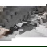 Mexen Velar paravan cadă 2-aripi culisant 150 x 150 cm, transparent, gun gray cu aspect periat - 896-150-000-01-66