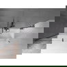 Mexen Velar 2 szárnyas kádparaván mozgatható 150 x 160 cm, Átlátszó, szálcsiszolt gun gray - 896-160-000-01-66