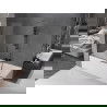 Mexen Velar paravan cadă 2-aripi culisant 180 x 160 cm, transparent, gun gray cu aspect periat - 896-180-000-01-66