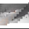 Mexen Velar paravan cadă 2-aripi culisant 150 x 150 cm, transparent, Cupru cu aspect periat - 896-150-000-01-65