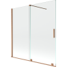 Mexen Velar paravan de baie cu 2 aripi glisant 160 x 150 cm, transparent, cupru periat - 896-160-000-01-65