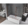 Mexen Velar paravan de baie cu 2 aripi glisante 160 x 150 cm, transparent, cupru periat - 896-160-000-01-65