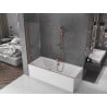 Mexen Velar paravan cadă 2-aripi culisant 180 x 150 cm, transparent, Cupru cu aspect periat - 896-180-000-01-65
