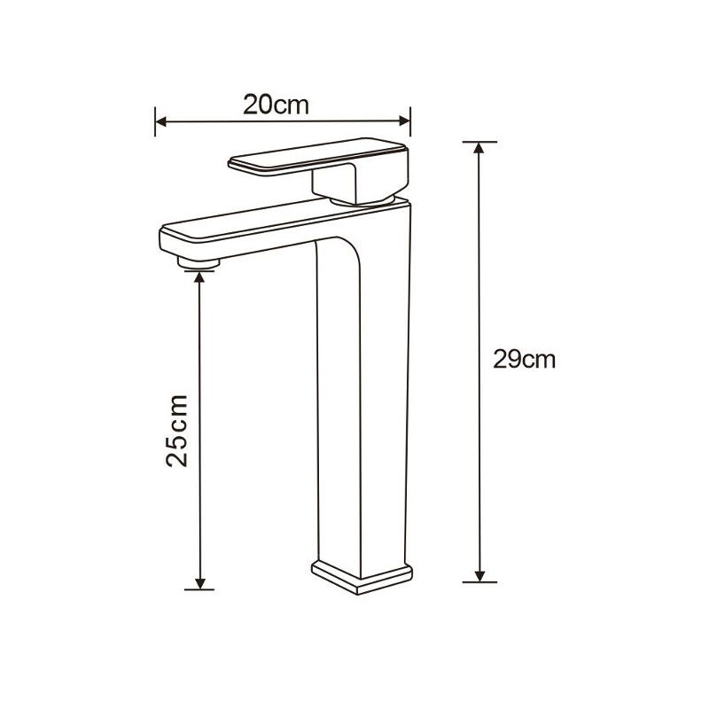 Mexen Cetus baterie lavoar înaltă, crom - 744310-00