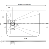 Mexen Hugo duş la nivelul solului dreptunghiular SMC 110 x 70 cm, gri - 42617011
