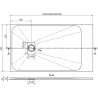 Mexen Hugo brodzik dreptunghiular SMC 160 x 70 cm, gri - 42617016