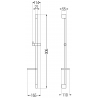 Mexen DS zuhanyrúd szappantartóval 90 cm, Króm - 79383-00