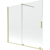 Mexen Velar paravan de baie cu 2 uși glisante 170 x 150 cm, transparent, auriu satin - 896-170-000-01-55