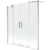 Mexen Velar Duo paravan cadă 2-aripi culisant 140 x 150 cm, transparent, Crom - 896-140-000-02-01