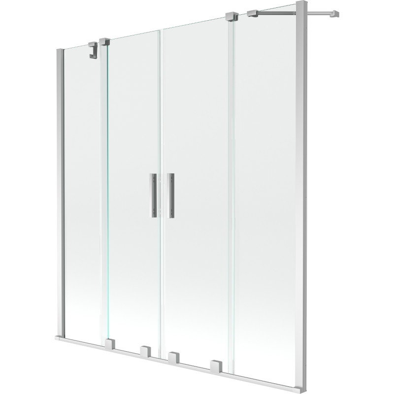 Mexen Velar Duo paravan pentru cadă cu 2 aripi, glisant, 150 x 150 cm, transparent, crom - 896-150-000-02-01