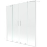 Mexen Velar Duo 2 szárnyas kádparaván mozgatható 140 x 150 cm, Átlátszó, Fehér - 896-140-000-02-20