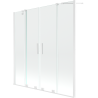 Mexen Velar Duo paravan cadă 2-aripi culisant 140 x 150 cm, transparent, Albă - 896-140-000-02-20