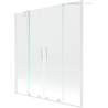 Mexen Velar Duo kétszárnyú tolható fürdőkád paraván 150 x 150 cm, átlátszó, fehér - 896-150-000-02-20