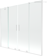 Mexen Velar Duo 2-szárnyú toló fürdőkádparaván 170 x 150 cm, átlátszó, fehér - 896-170-000-02-20