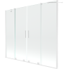 Mexen Velar Duo paravan cadă cu 2 canate glisante 200 x 150 cm, transparent, alb - 896-200-000-02-20