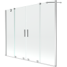 Mexen Velar Duo paravan cadă 2-aripi culisant 170 x 150 cm, transparent, Crom - 896-170-000-02-01