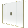 Mexen Velar Duo paravan pentru cadă cu 2 aripi culisante 170 x 150 cm, transparent, auriu periat - 896-170-000-02-55