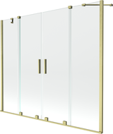 Mexen Velar Duo paravan baie cu 2 aripi glisante 170 x 150 cm, transparent, auriu periat - 896-170-000-02-55